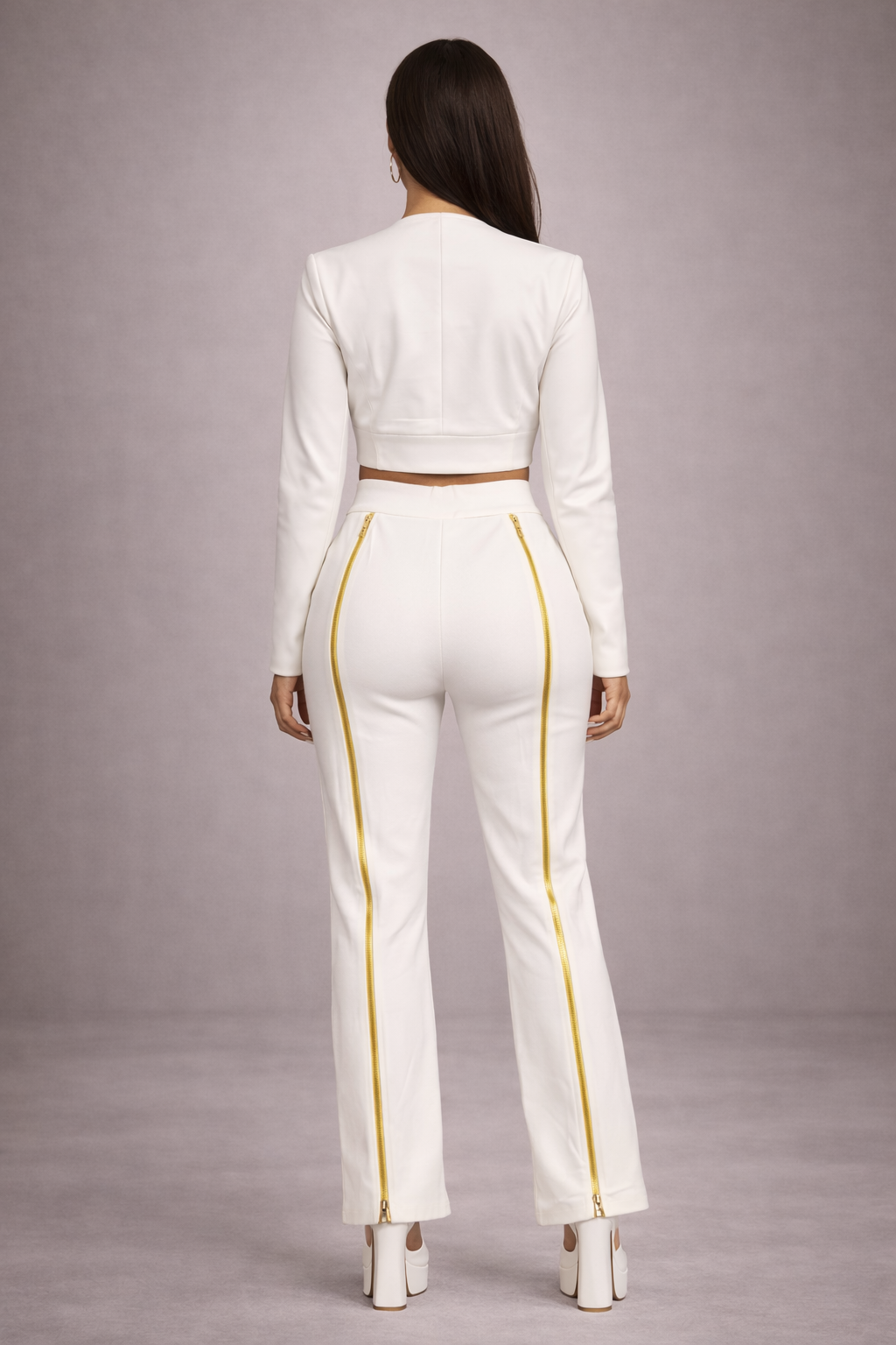 Madelyn Couture Ivory Regent Two-Piece Jumpsuit