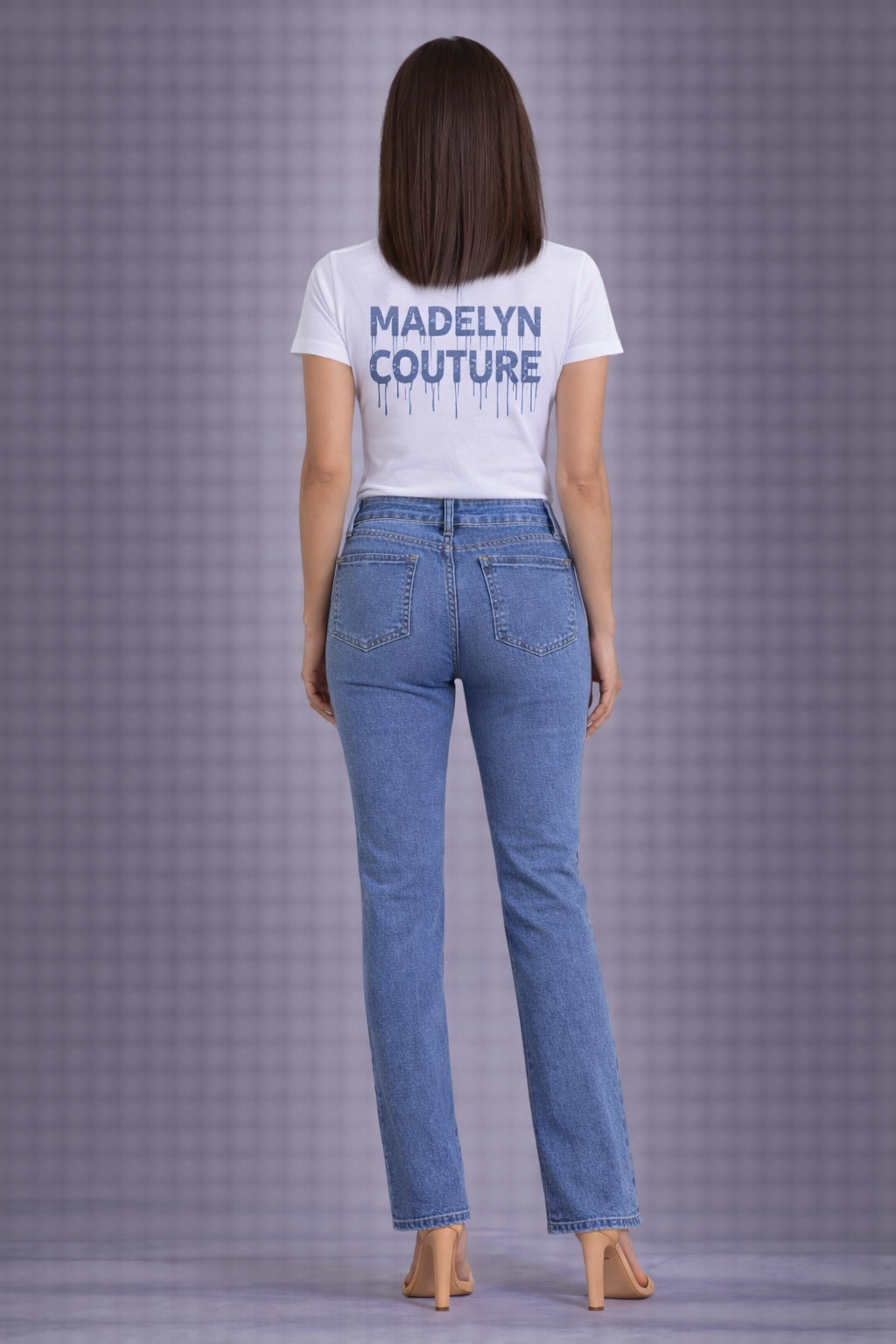 Bebe "The Bling Slit" High Rise Slit Jeans-Light Blue