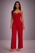 Madelyn Couture Crimson Muse Jumpsuit
