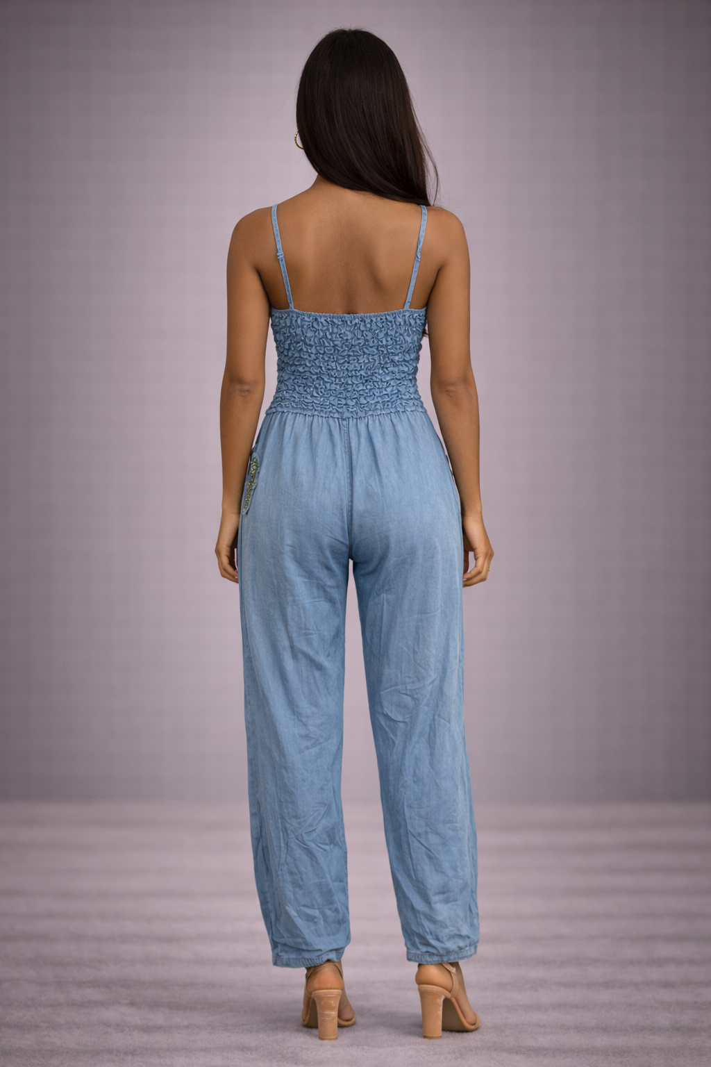 Madelyn Couture Sky Drape Jumpsuit