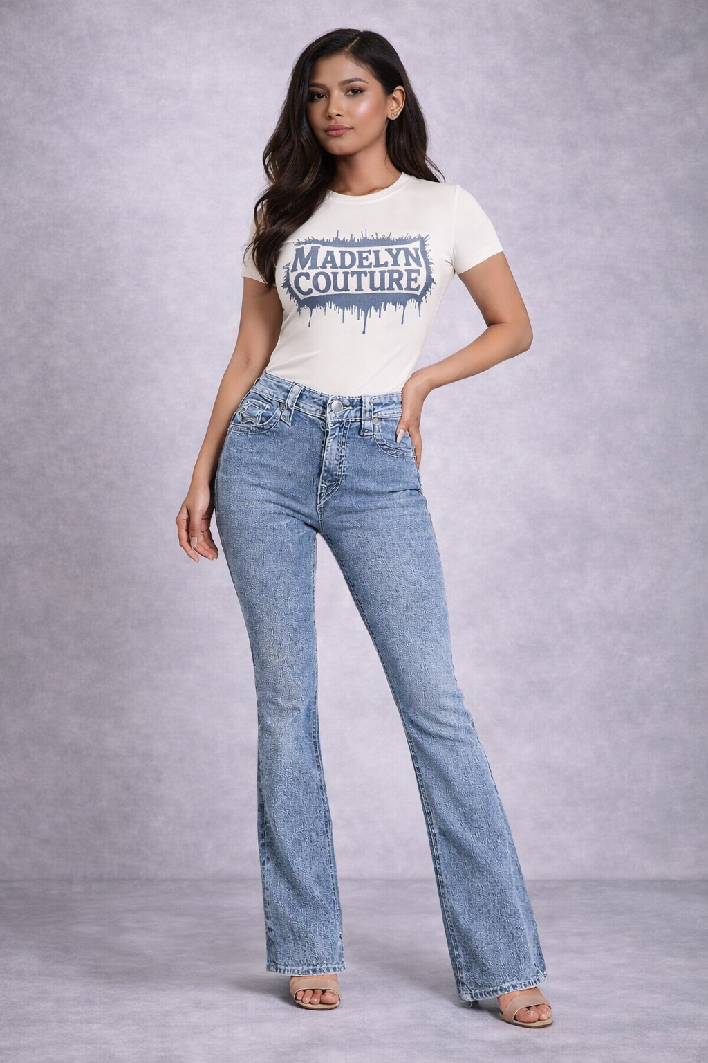 True Religion Flare Denim Jeans-Medium Wash