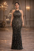 Celestia Noir Crystal Gown