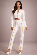 Madelyn Couture Ivory Regent Two-Piece Jumpsuit