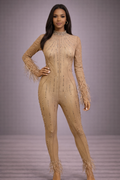 Madelyn Couture Champagne Contour Jumpsuit